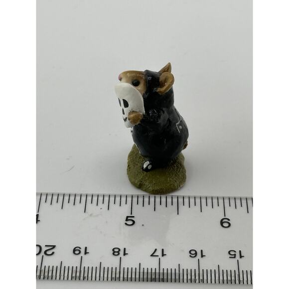 Wee Forest Folk "Skeleton Mousey" 1987 Mouse Halloween M-157 A. Petersen Retired - Picture 9 of 9